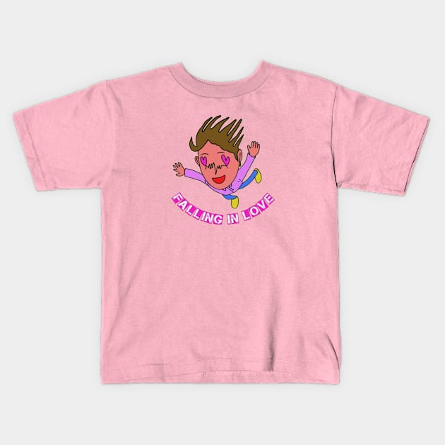 Falling in love Kids T-Shirt by SaBa Store